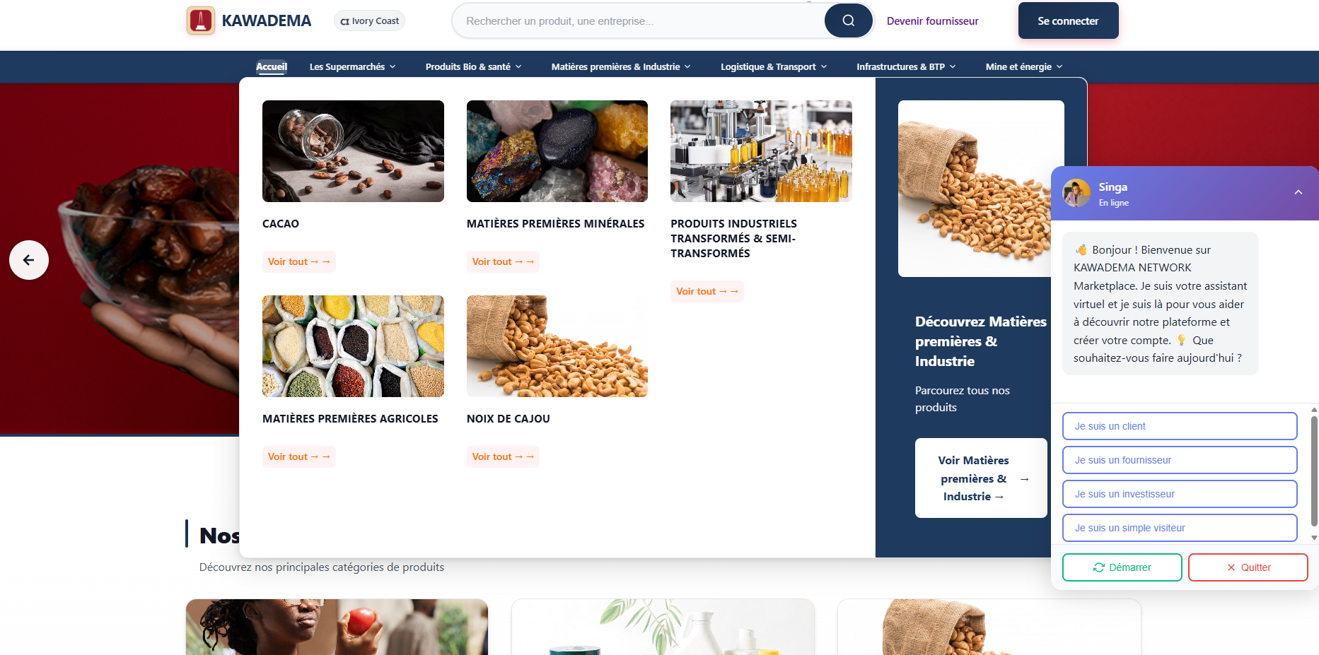 Projet : KAWADEMA NETWORK Marketplace
