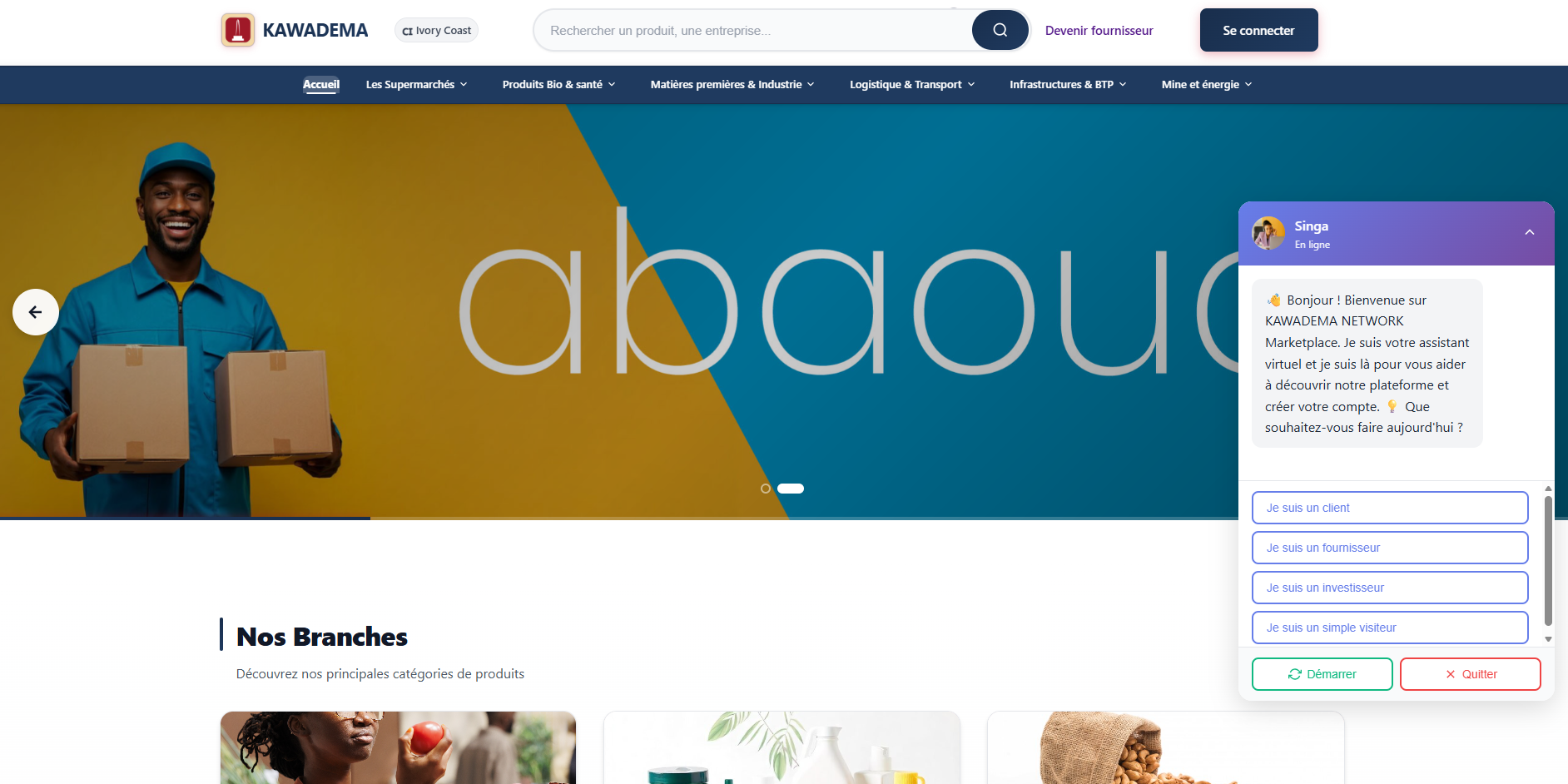 Projet : KAWADEMA NETWORK Marketplace